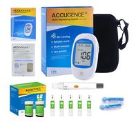 Kit de medidor de cetona de sangre de prueba rápida para dieta Keto con monitor de cetona y tiras, 30 unidades con lancetas, dieta cetogénica y cetosis SET F