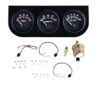 Kit de medidor Triple 3 en coche, voltímetro mecánico, medidor de presión de aceite y temperatura para coches DC12V