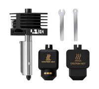 Kit de mejora de fusor P2S/H2S de 0,4 mm, kit de bloque calefactor de cabezal de impresión para impresora 3D con boquilla desmontable de acero endurecido de 0,4 mm para Bambu Lab H2D, H2C, A1/A1 Mini