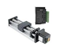 Kit de mesa con riel lineal y motor Nema23, módulo de husillo de bolas motorizado, plataforma de movimiento de mesa deslizante, robot de un solo eje SFU1605, ejes XYZ(Single slide table,100mm)