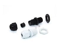 Kit de mezcla de sellos de cable, Conectores de cable de nailon de plástico, 10 piezas PG7-PG29, prensaestopas de nailon IP68 for caja de conexiones(Pg7 L 6.5 Bk 10pcs)
