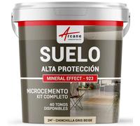 KIT DE MICROCEMENTO PARA SUELOS DE ALTA PROTECCIÓN - 2 m² (en 2 capas) Chinchilla Gris Beige - ARCANE INDUSTRIES