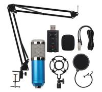 Kit de micrófono de condensador con soporte antivibración y filtro antipop, que incluye tecnología de reducción de ruido. Paquete de equipo para