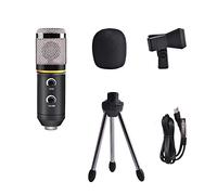 Kit de micrófono USB, micrófono condensador de estudio negro para grabación de voces, transmisión, podcasting, micrófono de podcast con soporte de escritorio