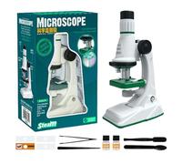 Kit de microscopio infantil - 1 juego * Ampliador de observación de plantas - 200x -1200x lupa para niños curiosos niños niñas estudiantes jóvenes científicos en ciernes aula estudio