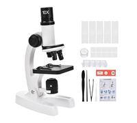 Kit de microscopo para niños Magnification, 300 X 1200X Discovery Set, Professional Optical Tool with high power Build, Geographic Junior Microscope, Durable Impact-Resistant Frame with Precision