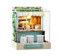 Kit De Miniaturas - Decoración del Hogar En Miniatura con Luz - Kit De Construcción De Casita De Muñecas Pequeña | para Adultos Y Adolescentes Dormitorio Cocina Oficina