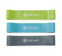 Gaiam Restore Mini Band Kit, Juego de 3, Ligera, Media, Pesada Banda de Resistencia para la parte inferior del cuerpo para piernas y ejercicios y entrenamientos, bandas de 30,48 x 5,08 cm