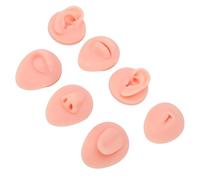 Kit de Modelo Anatómico de Silicona Realista para Práctica Médica y Estética, Piezas Intercambiables de Oreja, Ojo y Nariz, Piel Neutra, Ideal para Estudiantes y Profesionales de Belleza