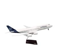 Kit de Modelo avión Resina fundida a presión 47 cm para 747 con Soporte para decoración y exhibición Juego de Pasatiempos en Miniatura(with Light)