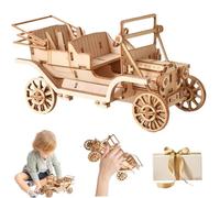 Kit de Modelo de Coche de Rompecabezas 3D de Madera con Instrucciones claras de 10.0 x 6.9 in, Juguete Educativo de fácil configuración para Adultos y niños, Juego de construcción de Modelos cre