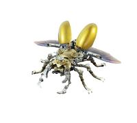 Kit de modelo de insectos de rompecabezas de metal 3D, 380 piezas de montaje de bricolaje Steampunk de metal mecánico de cuerno plateado, decoraciones creativas de escritorio para oficina y hogar