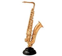 Kit De Modelo De Instrumento Musical Figuras Decorativas De Violín Y Saxofón Dorado Obras De Arte Musicales Accesorios De Decoración Del Hogar(A)