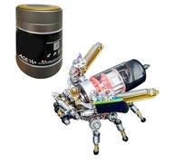 Kit de modelo de luciérnaga de metal 3D, montaje de bricolaje con luz LED azul, 180 piezas de adorno colorido de escritorio, 3 horas de montaje fácil, regalo de luz nocturna para adultos, adolescentes