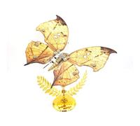 Kit de modelo de mariposa de rompecabezas de metal 3D, 100 piezas de bricolaje Steampunk mecánico modelo de mariposa de hoja muerta con alas ajustables, escritorio único, decoración de arte creativo