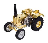 Kit de modelo de motor de vapor que funciona, 1.6 CC horizontal refrigerado por aire, modelo de tractor de rodillo de gasolina de un solo cilindro con transmisión de 3 velocidades, experimento