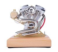 Kit de modelo de motor de vapor que funciona, RETROL 4.2CC V-Twin motor de gasolina de 4 tiempos, mini motor de motocicleta retro a escala 1/5 para demostración de experimentos de ciencia física