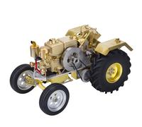 Kit de modelo de motor de vapor que funciona, tractor retro horizontal refrigerado por agua de un solo cilindro con transmisión de 3 velocidades, experimento científico y kit educativo de física para