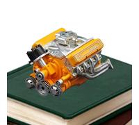 Kit de modelo de motor diesel - Motor cilindro en línea, conjunto de varillas mecánicas motorizadas | Juguete de construcción para adultos, compatible con construcción Leğo, Aprendizaje