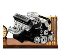 Kit De Modelo De Motor - Kit De Construcción De Motor V8 En Resina | Decoración de Escritorio Coleccionable, Juguetes Stem Realistas para Aprendizaje de Ingeniería