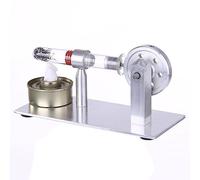 Kit de modelo de motor Stirling que funciona, modelo de motor Stirling de un solo cilindro totalmente montado de metal con tubo de cuarzo para demostración de experimentos de ciencia física