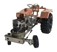 Kit de modelo de motor Stirling que funciona, modelo de tractor agrícola de motor de aire caliente con capucha móvil y construcción de metal, experimento científico y kit educativo de física para