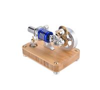 Kit de modelo de motor Stirling que funciona, motor rómbico de aire caliente con diseño coaxial de engranaje para demostración de experimentos de ciencia física