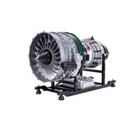 Kit de modelo de motor turbofan que funciona, modelo mecánico de metal a escala 1/10 con doble rotor, ventilador eléctrico conducto, kits de ciencia de motor funcional para adultos aficionados (1000