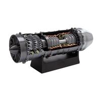 Kit de modelo de motor turbofan WS-15 a escala 1/18, montaje de motor a reacción de aviones con aspas de ventilador giratorias, modelo de visualización mecánica de ingeniería de aviación para adultos