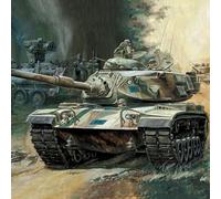 Kit de modelo de pasatiempos de la Academia - 1/48 tanque de batalla principal del ejército estadounidense M60A1 [Motorizado] con control remoto con cable de 2 canales