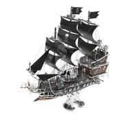 Kit de modelo de rompecabezas de metal 3D clásico de barco pirata de perlas negras, 300 piezas de rompecabezas de montaje Steampunk DIY para adultos, modelo de grado coleccionista para exhibición o