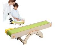 Kit De Modelo De Transportador Eléctrico - Cinta Transportadora Eléctrica, Elevador Automático, Juguete De Aprendizaje Preescolar De Madera Versátil, Experiencia Científica, Proyecto Para El Hogar, E