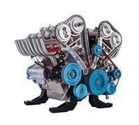 Kit de modelo mecánico de metal con motor V8 de 500 unidades 1:3, simulación impulsada por motor, proyecto científico construible, experimento de física de bricolaje y exhibición de coleccionista para