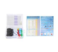 Kit de Modelo Molecular de química orgánica de 136 Piezas, Set de Modelado de estructuras moleculares con 59 átomos, 76 Enlaces y Herramienta para Eliminar Conexiones, Ideal para
