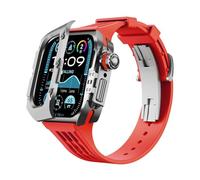 Kit de modificación de correa de reloj, para Apple Watch Ultra 2 de 49 mm, 9, 8, 7, 45 mm, funda de titanio Soul Cool para iWatch Ultra de 49 mm, kit de accesorios de correa de reloj de goma fluorada,
