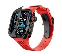 Kit de modificación de correa de reloj, para Apple Watch Ultra 2 de 49 mm, 9, 8, 7, 45 mm, funda de titanio Soul Cool para iWatch Ultra de 49 mm, kit de accesorios de correa de reloj de goma fluorada,