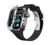 Kit de modificación de correa de reloj, para Apple Watch Ultra 2 de 49 mm, 9, 8, 7, 45 mm, funda de titanio Soul Cool para iWatch Ultra de 49 mm, kit de accesorios de correa de reloj de goma fluorada,