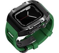 Kit de modificación de la banda de goma de reloj de acero inoxidable, para la serie 9 8 7 6 5 4 SE Reemplazo, la estuche de los hombres, las correas de la caja de la caja, para la serie iWatch 45 mm