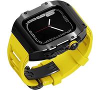 Kit de modificación de la banda de goma de reloj de acero inoxidable, para la serie 9 8 7 6 5 4 SE Reemplazo, la estuche de los hombres, las correas de la caja de la caja, para la serie iWatch 45 mm