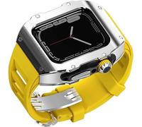 Kit de modificación de la banda de goma de reloj de acero inoxidable, para la serie 9 8 7 6 5 4 SE Reemplazo, la estuche de los hombres, las correas de la caja de la caja, para la serie iWatch 45 mm
