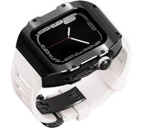 Kit de modificación de la banda de goma de reloj de acero inoxidable, para la serie 9 8 7 6 5 4 SE Reemplazo, la estuche de los hombres, las correas de la caja de la caja, para la serie iWatch 45 mm