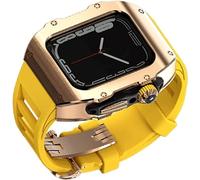 Kit de modificación de la banda de goma de reloj de acero inoxidable, para la serie 9 8 7 6 5 4 SE Reemplazo, la estuche de los hombres, las correas de la caja de la caja, para la serie iWatch 45 mm