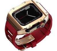 Kit de modificación de la banda de goma de reloj de acero inoxidable, para la serie 9 8 7 6 5 4 SE Reemplazo, la estuche de los hombres, las correas de la caja de la caja, para la serie iWatch 45 mm