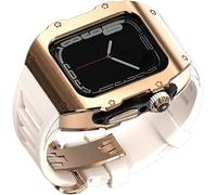 Kit de modificación de la banda de goma de reloj de acero inoxidable, para la serie 9 8 7 6 5 4 SE Reemplazo, la estuche de los hombres, las correas de la caja de la caja, para la serie iWatch 45 mm