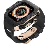 Kit de modificación de la banda de goma de reloj de fibra de carbono, para Ultra 8/7/6/5/4/SE 49 mm 45 mm 44 mm, hombres RM Watch Case Sport Accesorios de reemplazo de correa transpirable