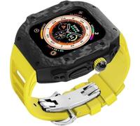Kit de modificación de la banda de goma de reloj de fibra de carbono, para Ultra 8/7/6/5/4/SE 49 mm 45 mm 44 mm, hombres RM Watch Case Sport Accesorios de reemplazo de correa transpirable