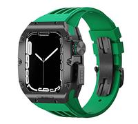 Kit de modificación de la banda para ver 44 mm de 45 mm, estuche de reloj de aleación de titanio para la serie iWatch 8 7 6 5 4 SE, kit de mod Sports Rubber Watch Band