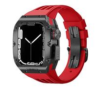 Kit de modificación de la banda para ver 44 mm de 45 mm, estuche de reloj de aleación de titanio para la serie iWatch 8 7 6 5 4 SE, kit de mod Sports Rubber Watch Band