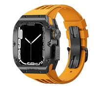 Kit de modificación de la banda para ver 44 mm de 45 mm, estuche de reloj de aleación de titanio para la serie iWatch 8 7 6 5 4 SE, kit de mod Sports Rubber Watch Band