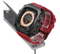 Kit de modificación de la caja de reloj de acero inoxidable de acero inoxidable, para la serie 9/8/7 45 mm Ultra 2 49 mm 44 mm, Bandas de relojes de goma de goma de la cubierta de metal para hombres